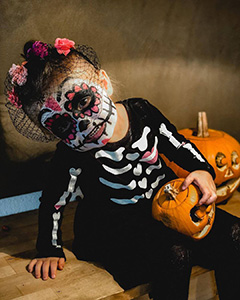 آرایش و میکاپ هالووین دخترانه برای کودکان